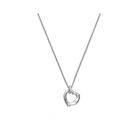 ORIGINALE GUCCI BAMBOO Argento Sterling Cuore Collana 